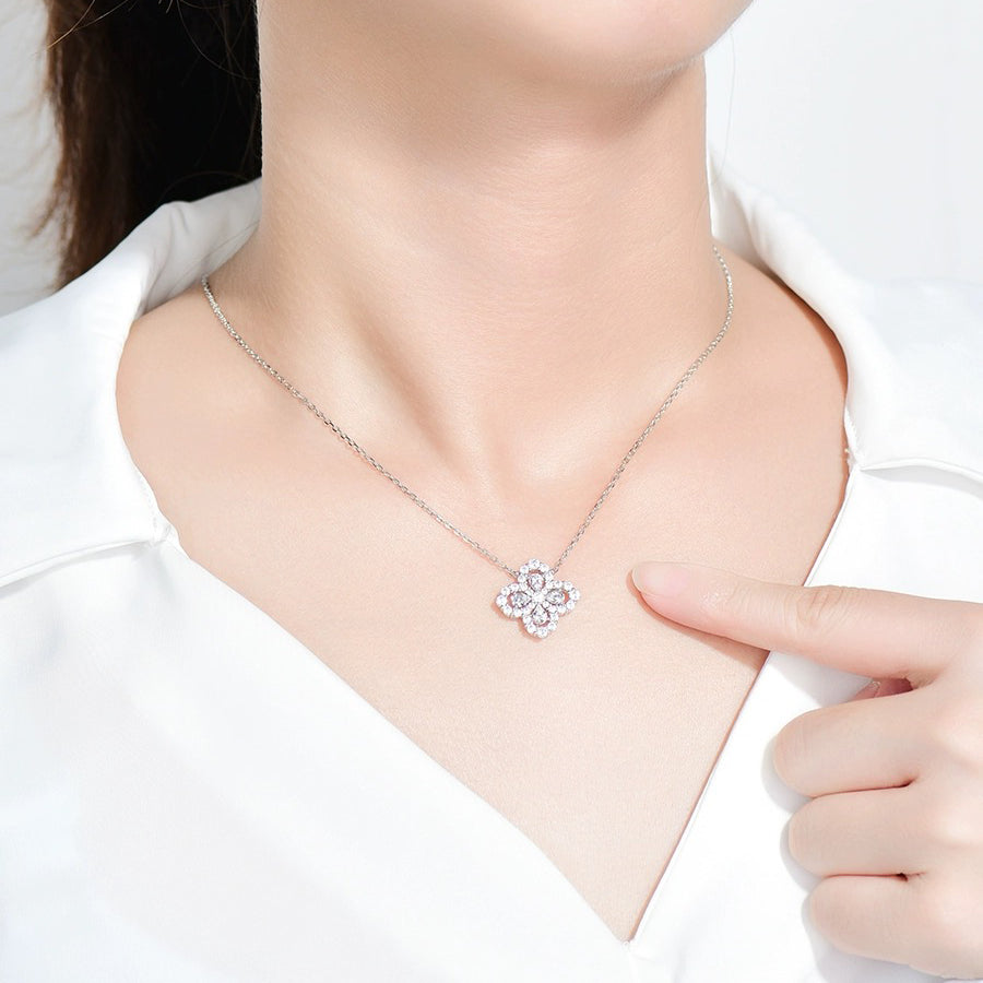 [baslovejewels]LOOP NECKLACE FULL MOTIF DIAMOND 16MM MULTIPLE COLORS