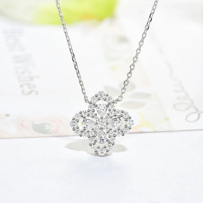 [baslovejewels]LOOP NECKLACE FULL MOTIF DIAMOND 16MM MULTIPLE COLORS