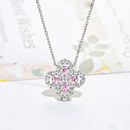 [Basjewels]LOOP NECKLACE FULL MOTIF DIAMOND 16MM MULTIPLE COLORS