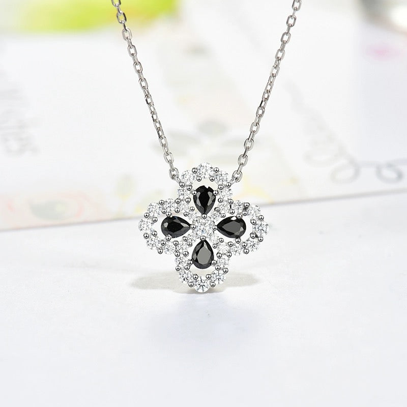 [Basjewels]LOOP NECKLACE FULL MOTIF DIAMOND 16MM MULTIPLE COLORS