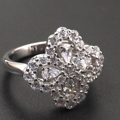 [baslovejewels]LOOP RING FULL MOTIF DIAMOND 16MM SILVE