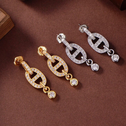 [Basjewels]HM CHAINE DIAMOND EARRINGS