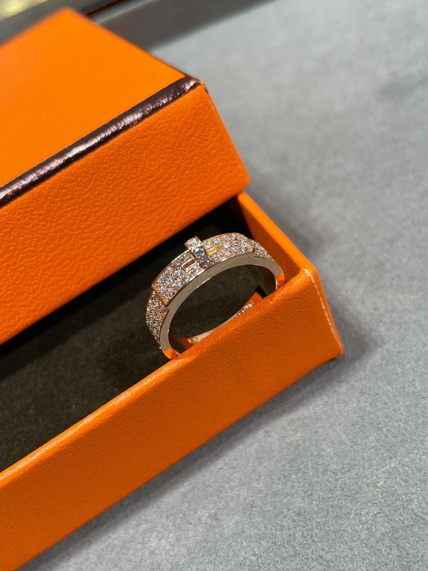 [baslovejewels]KELLY PINK GOLD DIAMOND RING