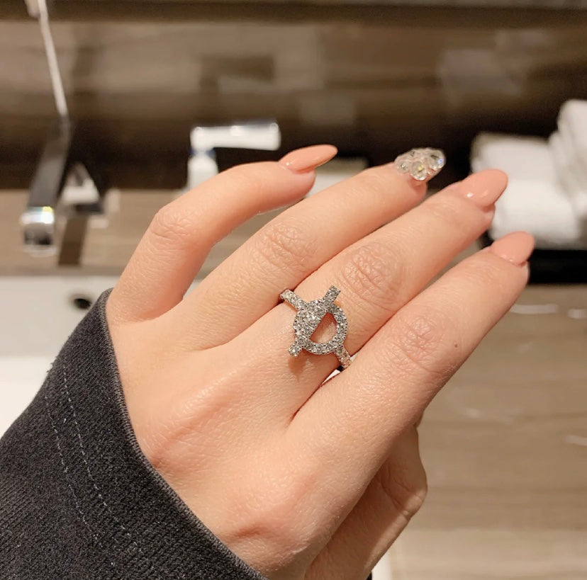 [baslovejewels]ECHAPPEE RING SILVER DIAMOND