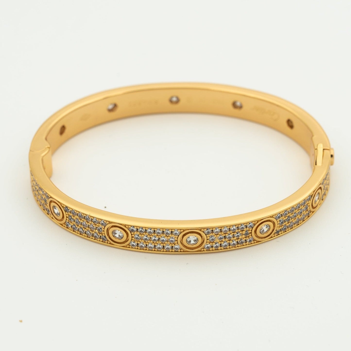 [Basjewels]LOVE BRACELET 6.1MM DIAMOND-PAVED 10 BIG DIAMONDS