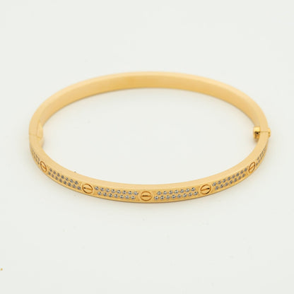 [Basjewels]LOVE BRACELET 3.65MM DIAMOND-PAVED