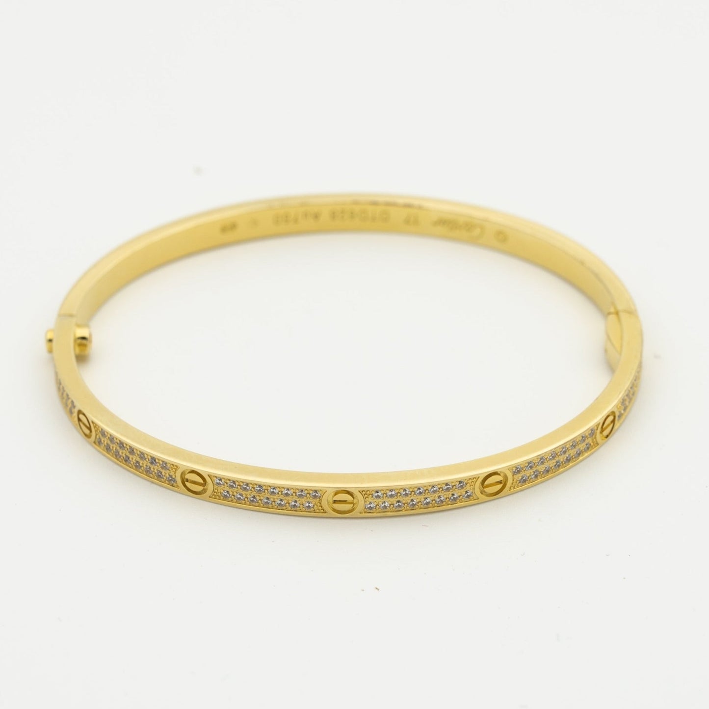 [Basjewels]LOVE BRACELET 3.65MM DIAMOND-PAVED