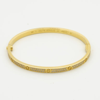 [Basjewels]LOVE BRACELET 3.65MM DIAMOND-PAVED