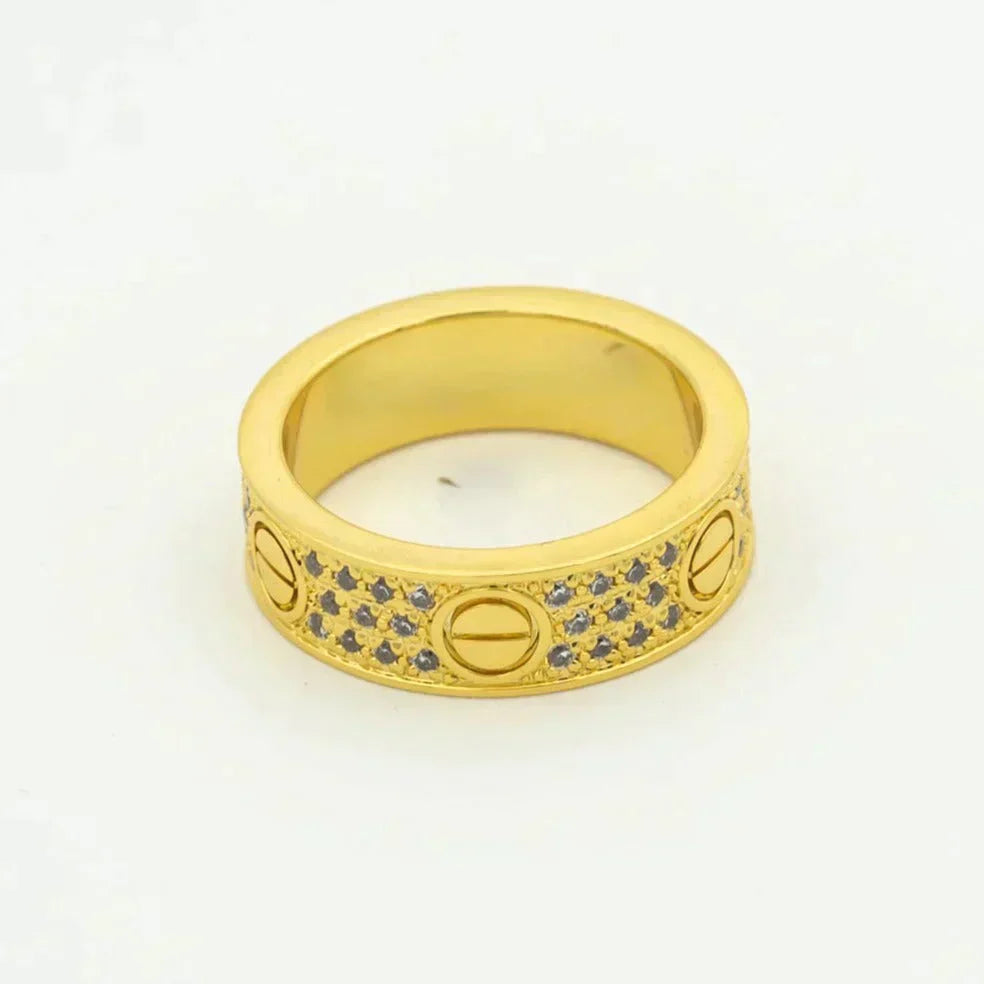 [Basjewels]LOVE RING 5.5MM DIAMONDS PAVED