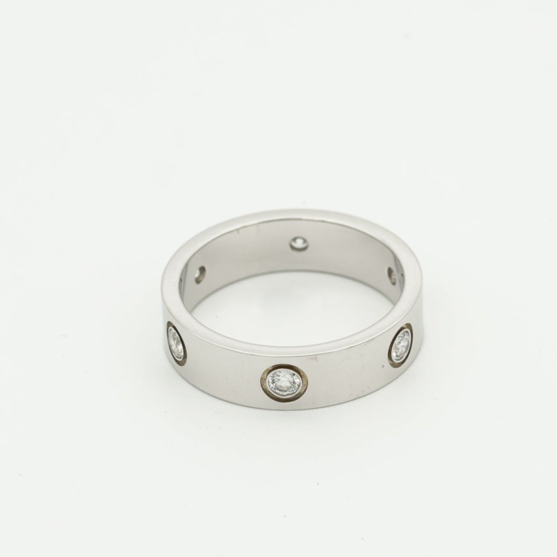 [baslovejewels]LOVE RING 5.5MM 6 DIAMONDS SILVER