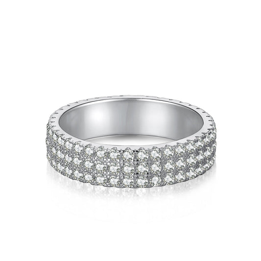 [baslovejewels]Dainty Round Cut Tennis Ring
