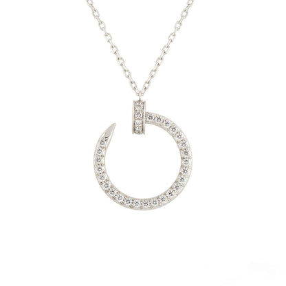 [Basjewels]JUSTE NECKLACE SILVER DIAMONDS