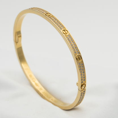 [baslovejewels]LOVE BRACELET 3.65MM DIAMOND-PAVED SILVER