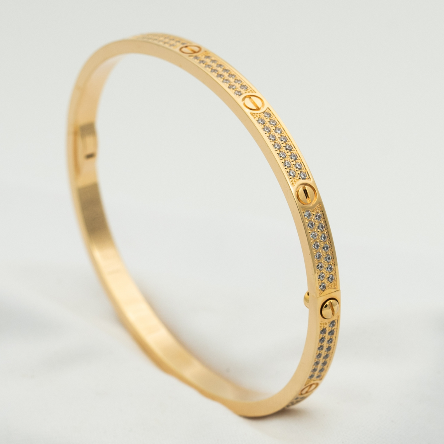 [Basjewels]LOVE BRACELET 3.65MM DIAMOND-PAVED