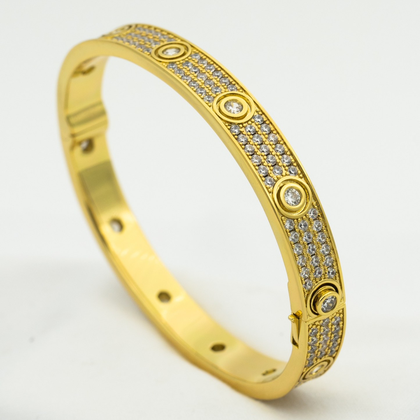 [Basjewels]LOVE BRACELET 6.1MM DIAMOND-PAVED 10 BIG DIAMONDS