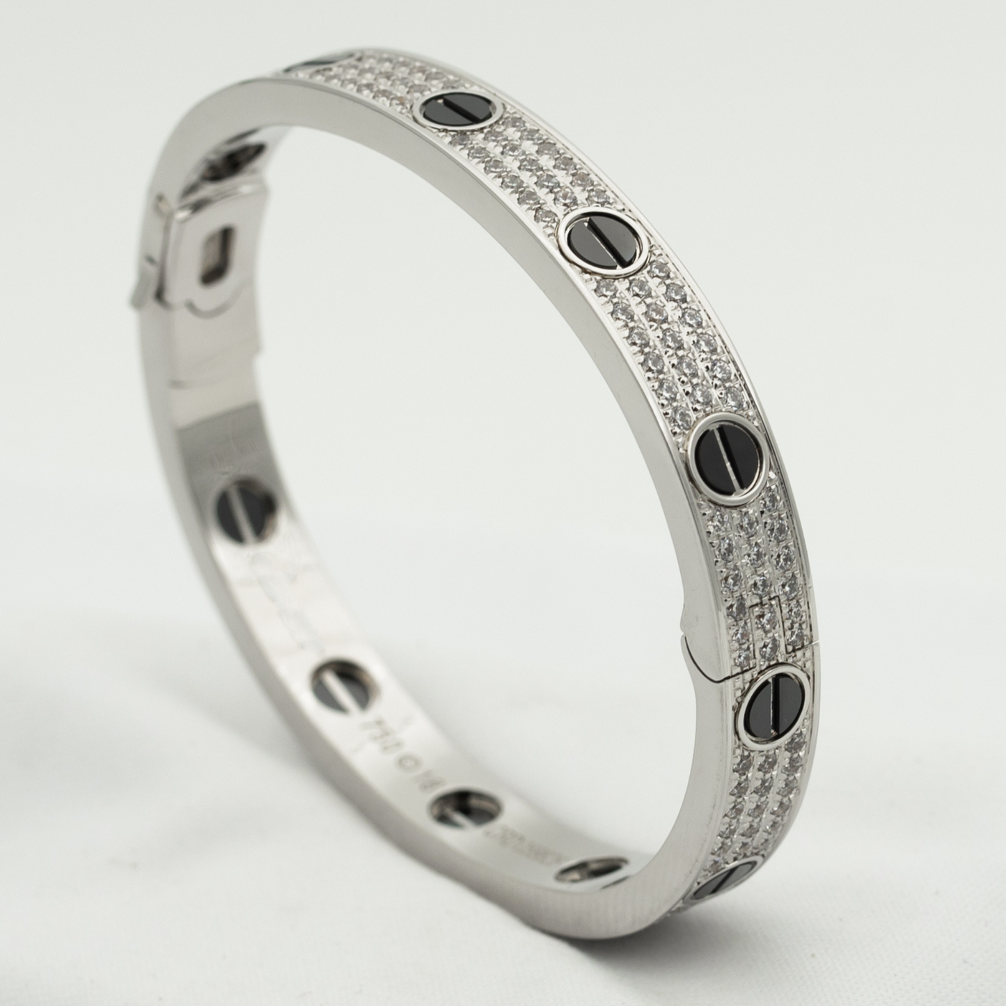 [Basjewels]LOVE BRACELET 6.1MM DIAMOND-PAVED CERAMIC