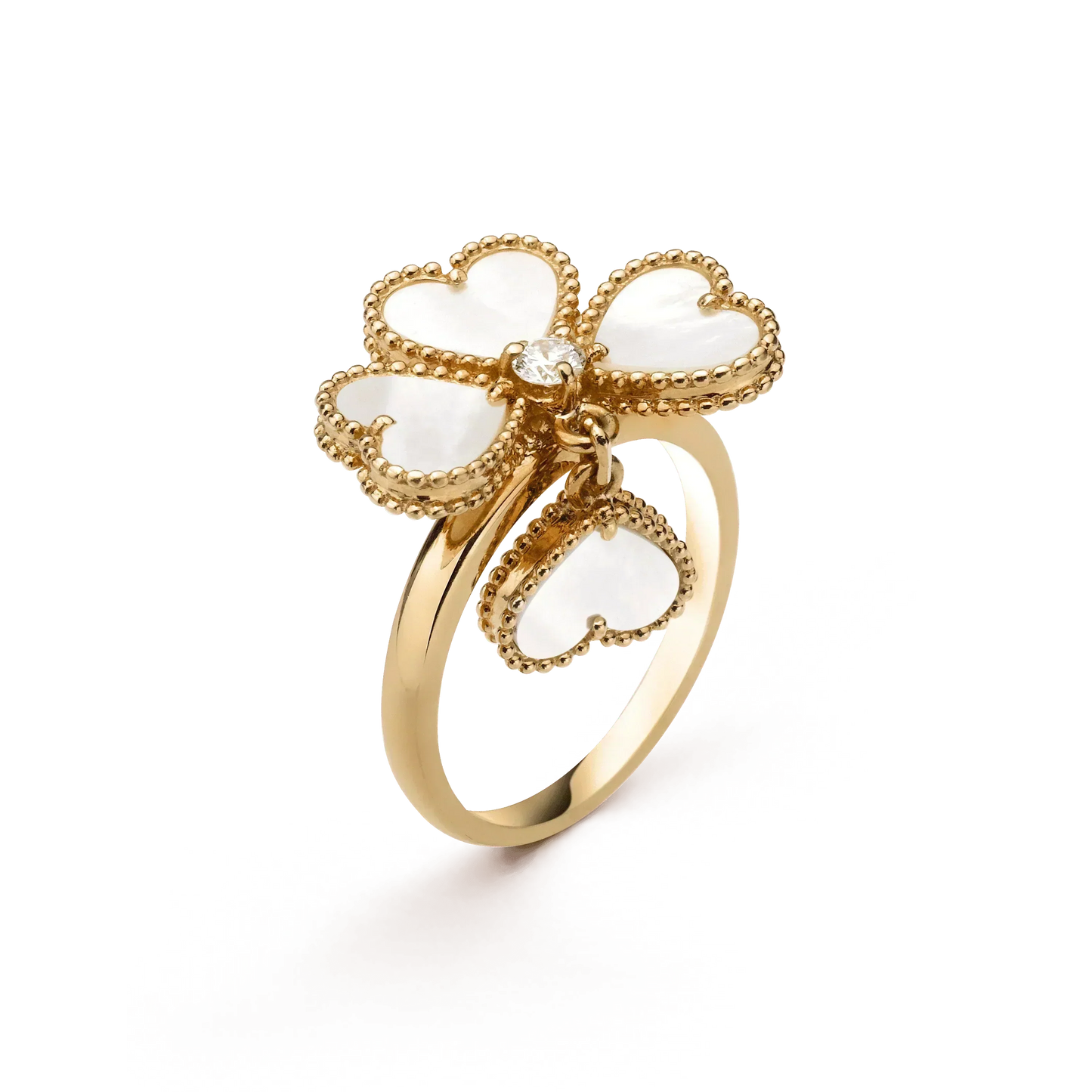 [Basjewels]SWEET CLOVER WHITE MOP RING