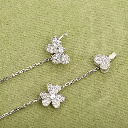 [Basjewels]FRIVOLE SILVER 9 FLOWERS NECKLACE