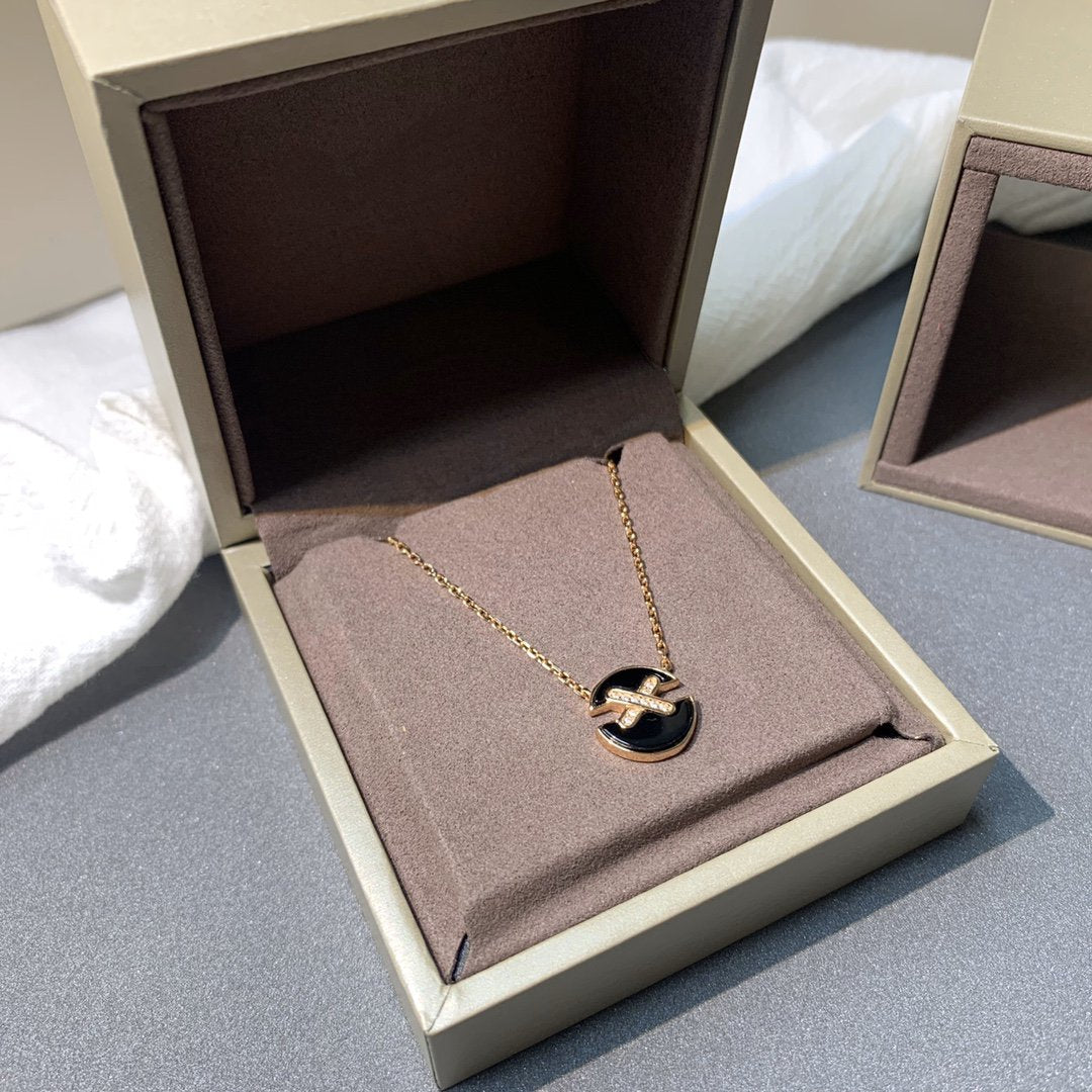[baslovejewels]JEUX DE PINK GOLD DIAMOND NECKLACE
