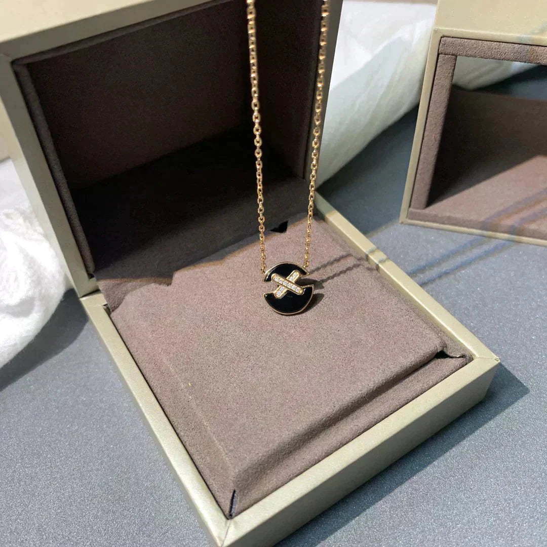 [baslovejewels]JEUX DE ROSE GOLD DIAMOND NECKLACE