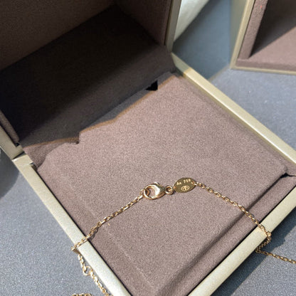 [baslovejewels]JEUX DE PINK GOLD DIAMOND NECKLACE