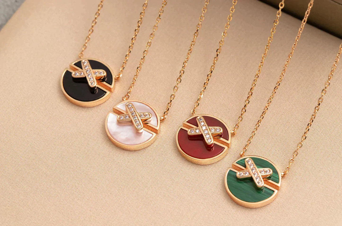 [Basjewels]JEUX DE ROSE GOLD DIAMOND NECKLACE