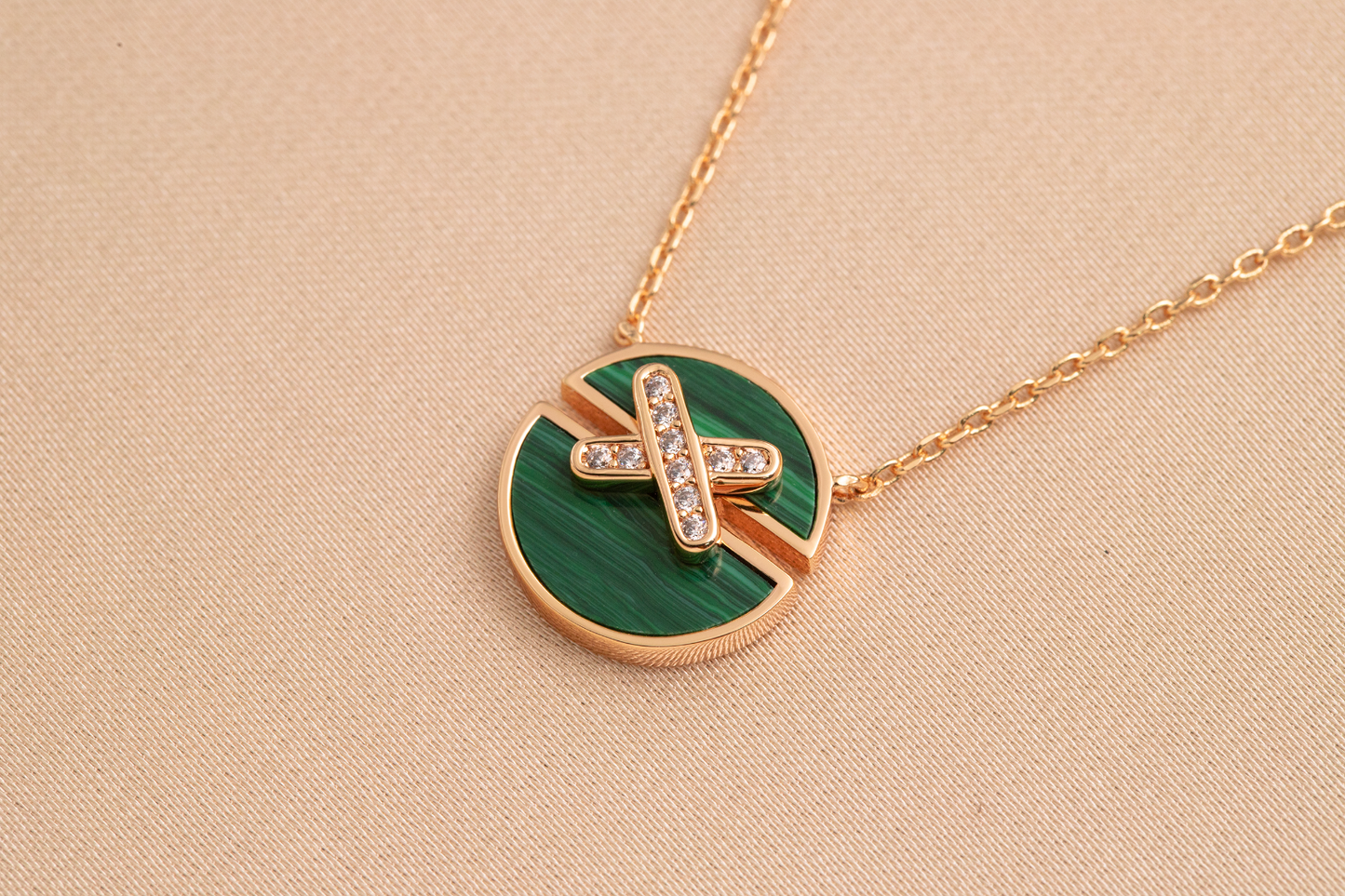 [baslovejewels]JEUX DE PINK GOLD DIAMOND NECKLACE