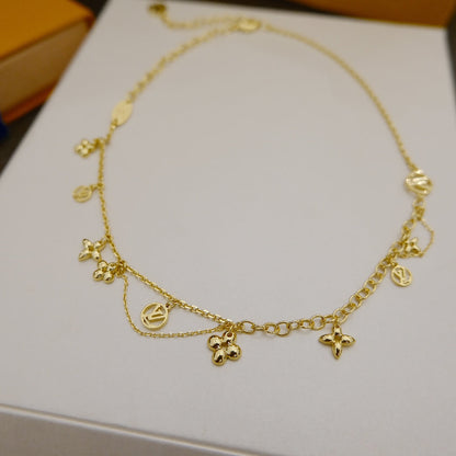 [Basjewels]BLOOMING SUPPLE NECKLACE BRASS