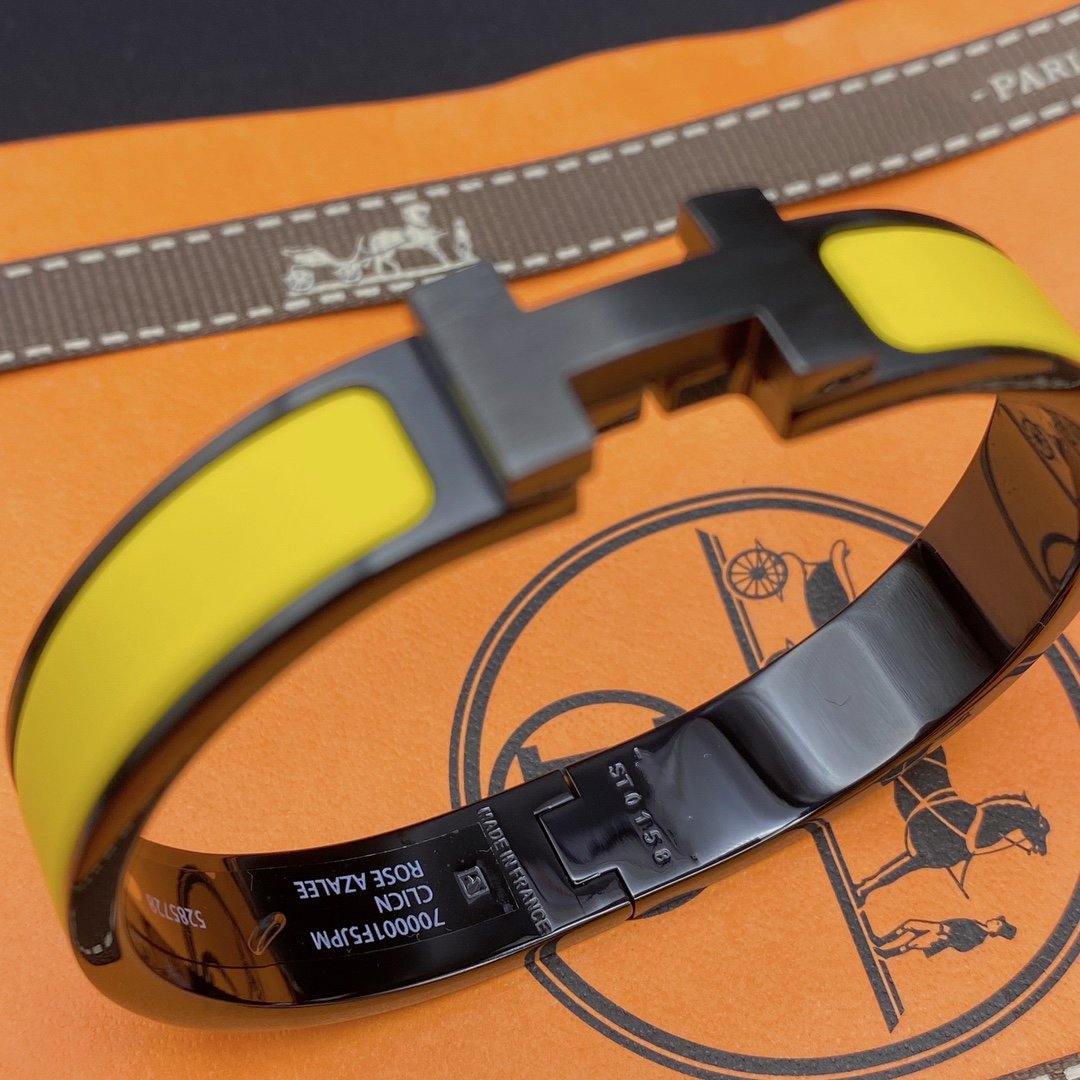 [baslovejewels]CLIC HM SO BLACK YELLOW BRACELET