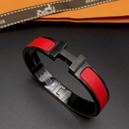 [Basjewels]CLIC HM SO BLACK RED BRACELET