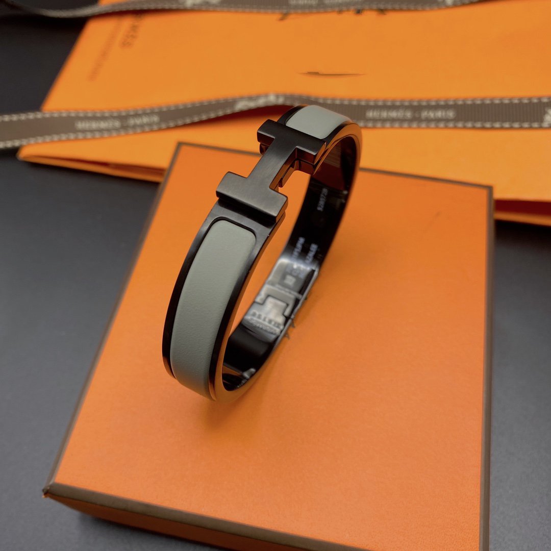[baslovejewels]CLIC HM SO BLACK GREY BRACELET