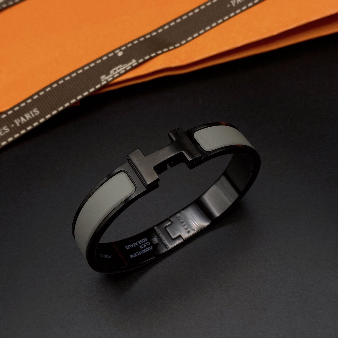 [baslovejewels]CLIC HM SO BLACK GREY BRACELET