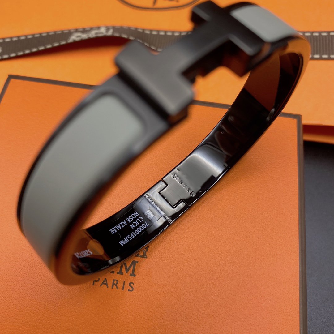 [baslovejewels]CLIC HM SO BLACK GREY BRACELET