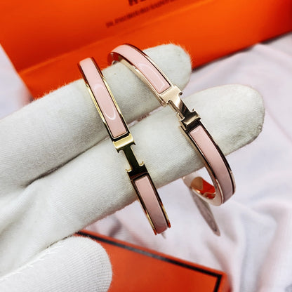 [Basjewels]CLASSIC HM CLIC  PINK 8MM ENAMEL BRACELET