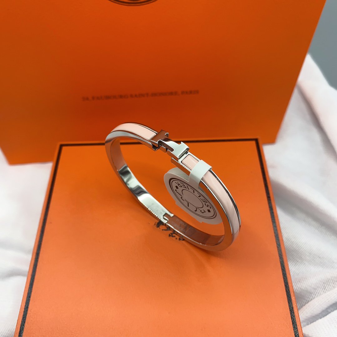 [baslovejewels]CLASSIC HM CLIC  PINK 8MM ENAMEL BRACELET