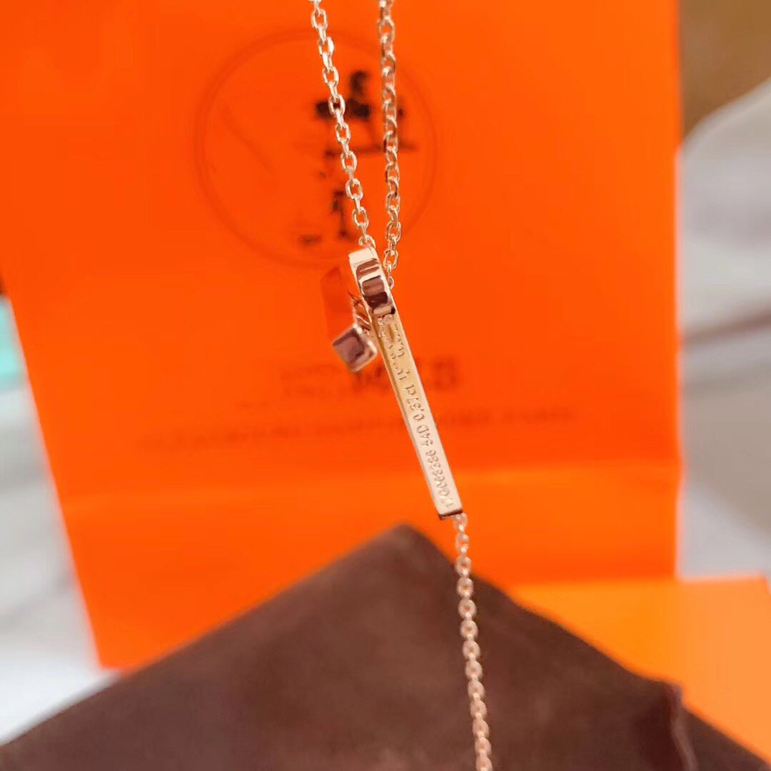 [Basjewels]HM NECKLACE PLATINUM ROSE GOLD DIAMOND