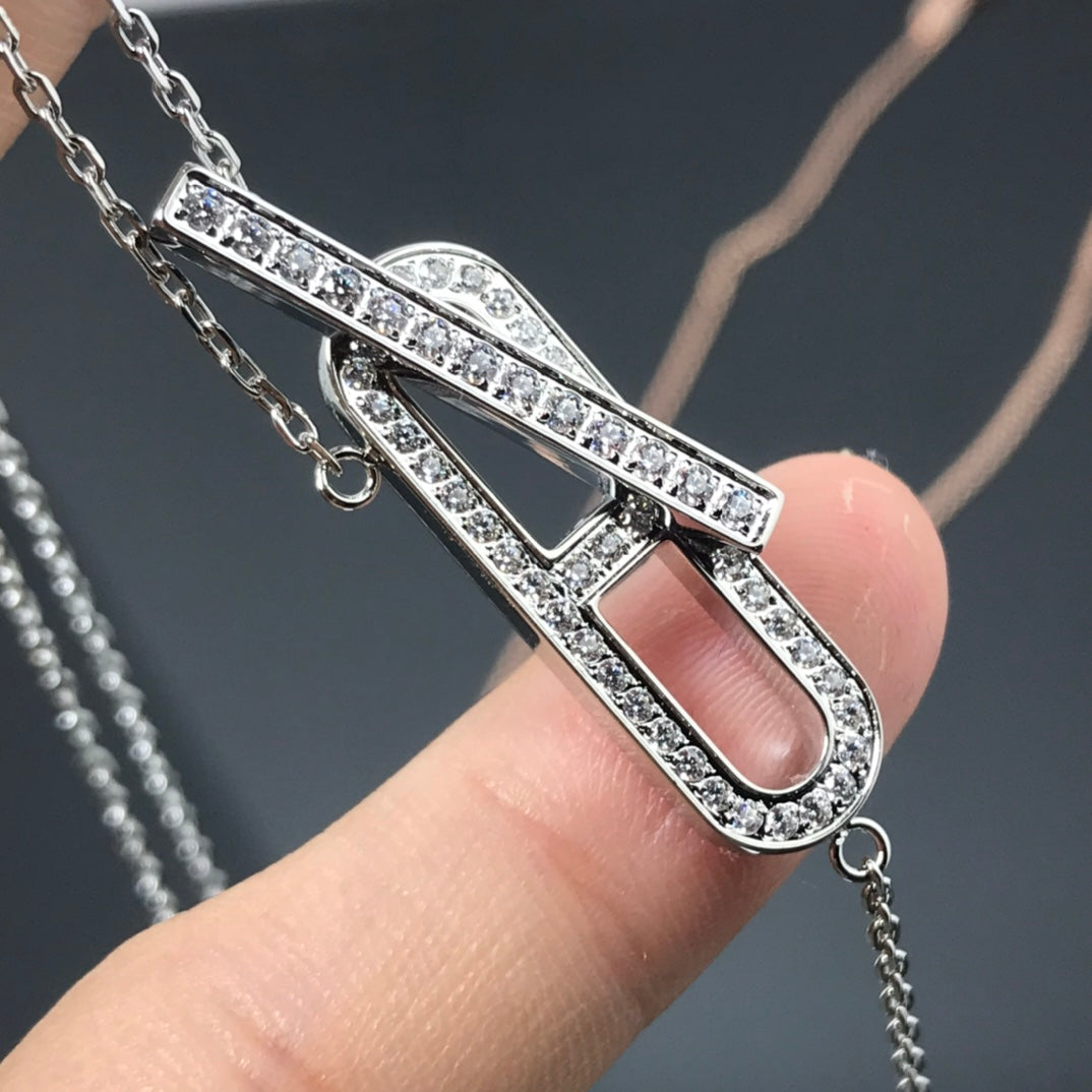[baslovejewels]HM NECKLACE PLATINUM ROSE GOLD DIAMOND