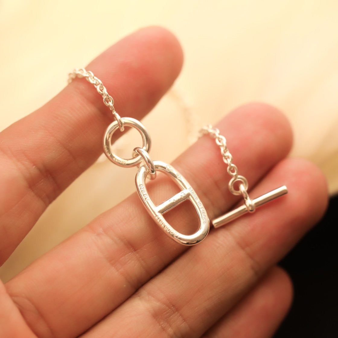 [baslovejewels]HM CHAINE D'ANCRE PENDANT NECKLACE STERLING SILVER