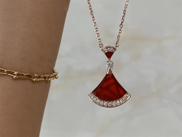 [Basjewels]DREAM NECKLACE CARNELIAN DIAMOND