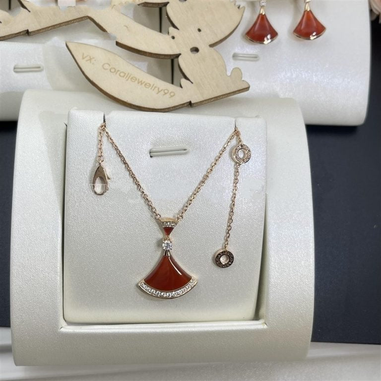 [Basjewels]DREAM NECKLACE CARNELIAN DIAMOND