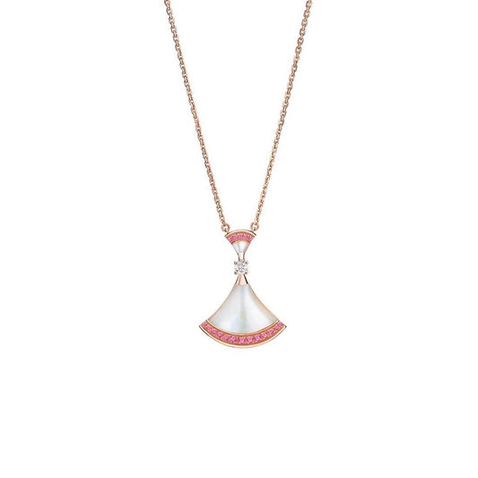 [Basjewels]DREAM NECKLACE MOP PINK DIAMOND