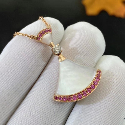 [Basjewels]DREAM NECKLACE MOP PINK DIAMOND