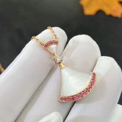 [Basjewels]DREAM NECKLACE MOP PINK DIAMOND