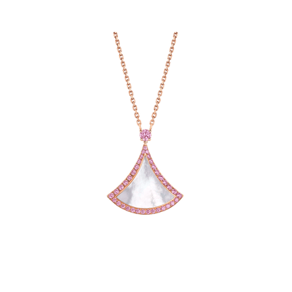 [Basjewels]DREAM NECKLACE MOP DIAMOND PINK