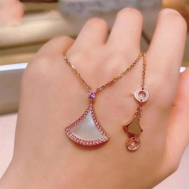 [Basjewels]DREAM NECKLACE MOP DIAMOND PINK