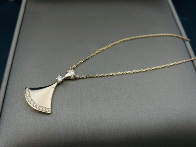 [Basjewels]DREAM NECKLACE PINK GOLD DIAMOND