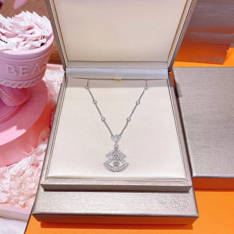 [Basjewels]DREAM NECKLACE WHITE DIAMOND SILVER