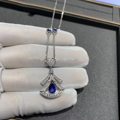 [Basjewels]DREAM NECKLACE AGATE DIAMOND SILVER