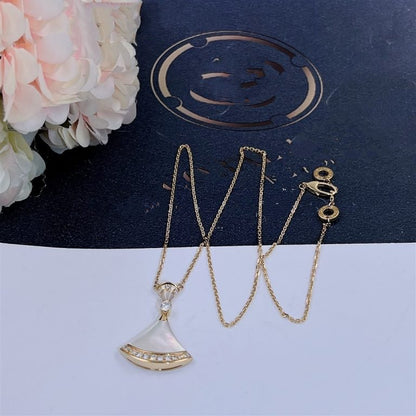 [Basjewels]DREAM NECKLACE MOP GOLD DIAMOND