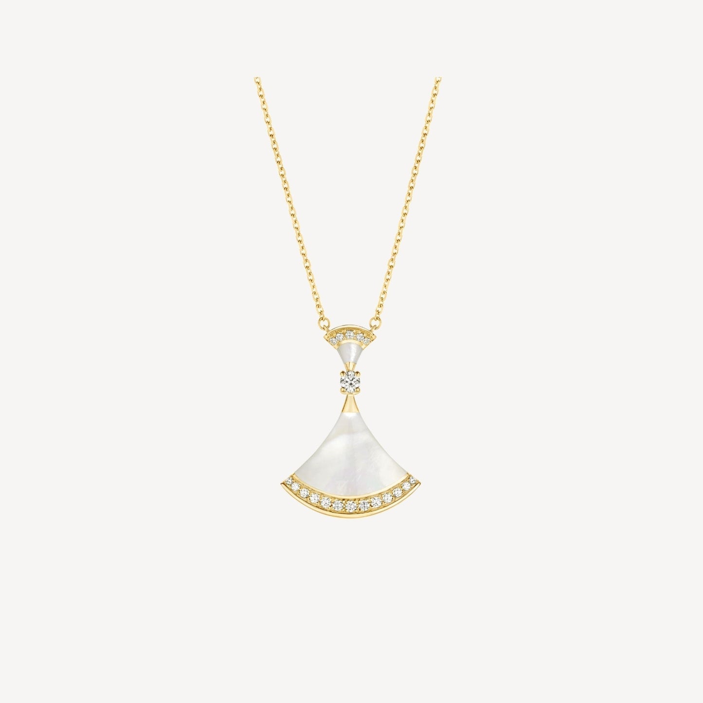 [Basjewels]DREAM NECKLACE MOP GOLD DIAMOND